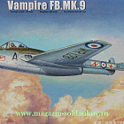 Сборная модель из пластика Самолёт Vampire FB.MK.9 (1:48) Трумпетер