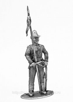 Миниатюра из олова 742 РТ Башкирский урядник, 1812-14 гг, 54 мм, Ратник