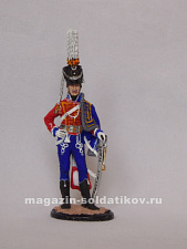 Миниатюра в росписи Обер-офицер гусарского полка. Россия, 1809-11 гг., 1:32, Сибирский партизан - фото