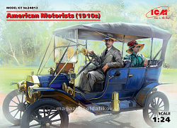 Сборная модель из пластика Американские автолюбители (1910-е г.) 1:24, ICM (24013) (24013)