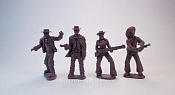 Солдатики из пластика Ковбои «Дикий Запад» (темно-коричневый), 1:32 Хобби Бункер - фото