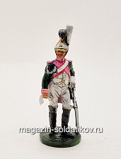 Миниатюра из олова Рядовой 1-й роты Почетной Королевской гвардии. Италия 1811-12 г, Студия Большой полк - фото
