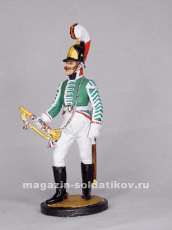 Миниатюра в росписи Штаб-трубач Московского драгунского полка. Россия, 1803-06 гг. 1:32, Сибирский партизан (СП099) (СП099)