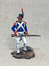Солдат морской пехоты, Неаполь 1809 -12 гг., 54 мм, Студия Большой полк - фото