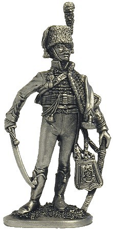 Миниатюра из металла 053. Офицер гвардейских конных егерей, Франция 1805-1815 гг. EK Castings