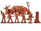 Солдатики из пластика Революционные матросы, 54 мм ( 9+3 шт, медный), Воины и битвы - фото