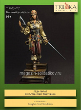 Сборная миниатюра из смолы Леди-пират, 75 мм, TRILOKA MINIATURES - фото