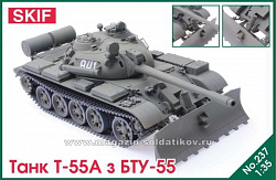 Сборная модель из пластика Советский танк T-55A с БТУ-55 SKIF (1/35)