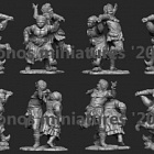Сборная миниатюра из смолы Средневековые танцоры 75 мм Chronos Miniatures (CHM-75031) (CHM-75031)