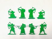 Солдатики из пластика Усиление, сарацины, стрелки (8 шт., зеленый) 1:32, Уфимский солдатик - фото