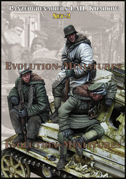 Сборная фигура из смолы ЕМ 35251 Панцергренадеры LAH, Харьков - сет 2, 1:35, Evolution (ЕМ-35251) (ЕМ-35251)