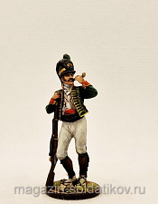 Миниатюра из олова Рядовой Каталонского батальона легкой пехоты. Испания, 1807-08, Студия Большой полк - фото