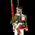Сборная миниатюра из металла Рядовой лейб гвардии Семёновского полка 1812 г, 1:30, Оловянный парад