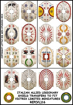 Italian Allied Legionary shield transfers, Victrix (REP(VL)16) (REP(VL)16)