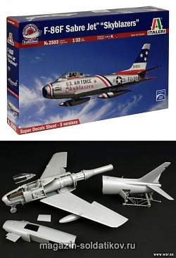 Сборная модель из пластика ИТ Самолет F-86F Sabre JET «Skyblazers» 1:32 Italeri