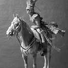 Сборная миниатюра из металла Обер-офицер уланских арм. полков, Россия 1810-14, 1520-25, 54 мм, Chronos miniatures
