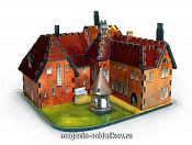 194 Объемный пазл. Сборная игрушка "Красный дом Уильяма Морриса". Материал: картон + изолон. ФоУм