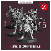 Сборные фигуры из смолы Sisters of Corruption Bundle, 28 мм, Артель авторской миниатюры «W» - фото