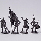 Русская пехота, 1812 г., часть №1 (пьютер) 6 шт, 40 мм, Солдатики Публия (PTS-4047) (PTS-4047)