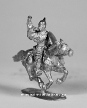 Сборная фигура из металла Конный дружинник с рогом XIII в., 28 мм, Figures from Leon - фото