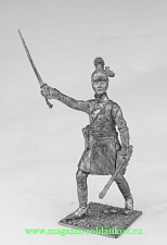 Миниатюра из металла Офицер немецкого полка со шпагой. Австрия, 1809 г., 54 мм, Россия - фото