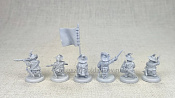 Сборная миниатюра из смолы Дворфы - мушкетеры, 28 мм, Золотой дуб - фото