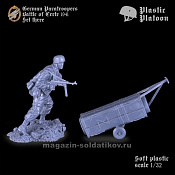 Солдатики из пластика Немецкие парашютисты. Битва за Крит 1941г. набор № 3, 1:32 Plastic Platoon - фото