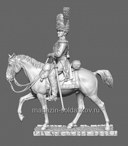 Сборная модель из смолы Офицер конных гренадеров, Вюртемберг 1809-14 гг., 75мм, Chronos Miniatures (CHM-75078) (CHM-75078)