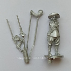 Сборная миниатюра из металла Мушкетёр, стоящий, Тридцатилетняя ввойна 28 мм, Аванпост