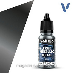 True Metallic Metal Обсидиан черный Vallejo (77140) (77140)