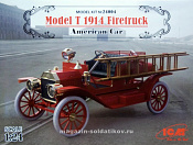 24004 Model T 1914 Firetruck, американский пожарный автомобиль, 1:24, ICM											