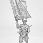 Миниатюра из олова Старшина Красной Армии с полковым знаменем, 1943-45 гг, 54мм. EK Castings