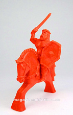 Cолдатик из пластика Германец на коне (красный), Солдатики Публия - фото