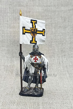 Миниатюра из олова Тевтонский рыцарь Грюнвальд, 54 мм, Студия Большой полк - фото