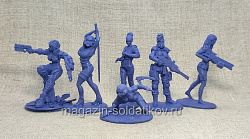 Солдатики из мягкого резиноподобного пластика Киберпанк, набор 6 шт, 1/32 Soldiers. Есть