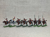 Солдатики из пластика в росписи Гвардейские казаки 1812 (пики) - набор 8 шт., Звезда - фото