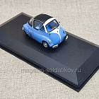 ISO Isetta (прототип BMW Isetta) 1954 голубой с белым 1:43, WhteBox (IXO) (Q307-128) (Q307-128)