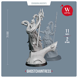 Сборные фигуры из смолы Ghostchantress A`Llyanna, 28 мм, Артель авторской миниатюры «W»