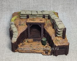 Макет полевого штаба, в росписи 1/72 (530-123) (530-123)