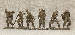 Солдатики из мягкого резиноподобного пластика Бандиты, набор 6 шт, 1/32 Soldiers. Есть