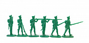 Солдатики из пластика Д54-008 Дополнение к набору «Русская пехота в бою» (зеленый), 1812, Студия Большой полк - фото