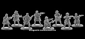 Сборная миниатюра из смолы Крестоносцы арбалетчики, 8 фигур, 28 мм, V&V miniatures - фото