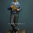 Сборная миниатюра из смолы Письмо из дома (Российский Императорский флот, 1890 - 1906), 75 мм, TRILOKA MINIATURES (TLK-75-022) (TLK-75-022)