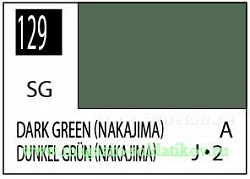 Краска художественная 10 мл. тёмно-зеленая (Nakajima), полуглянцевая, Mr. Hobby
