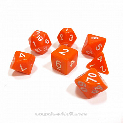 Набор из 7 кубиков для ролевых игр (оранжевый) Звезда
