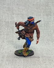 Миниатюра из олова Индеец с булавой, 54 мм, Студия Большой полк - фото