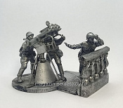 Миниатюра из олова 581 РТ Композиция (счетвереный Максим), 54 мм, Ратник - фото