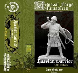 Сборная миниатюра из смолы Русский дружинник XIII век 75 мм (1:24) Medieval Forge Miniatures (C-75-112) (C-75-112)