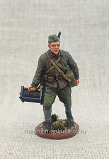 Миниатюра из олова Связист РККА 1941-43 гг., 54 мм - фото