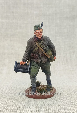 Миниатюра из олова Связист РККА 1941-43 гг., 54 мм (ИЛ1951.14.01.54) (ИЛ1951.14.01.54 )